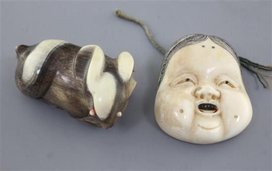 Two Japanese netsuke,